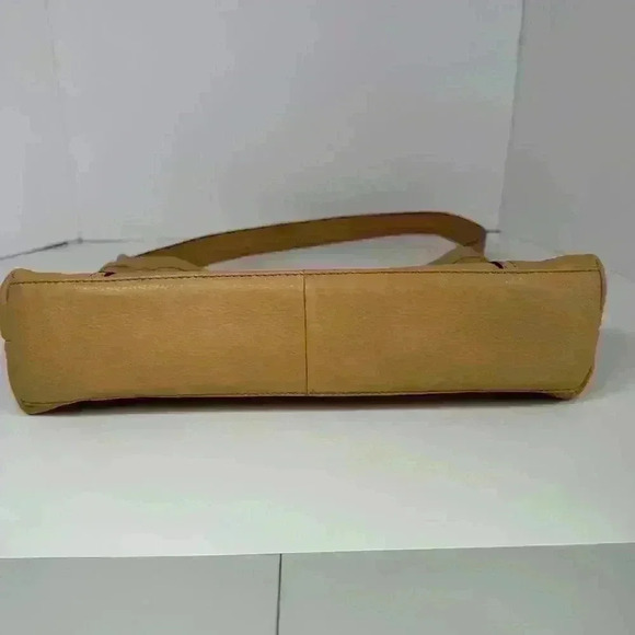 Tignanello Shoulder Bag Purse Handbag Genuine Leather Tan Brown - Picture 6 of 16